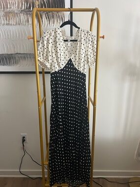 a new day Black & White Polka Dot Maxi Dress